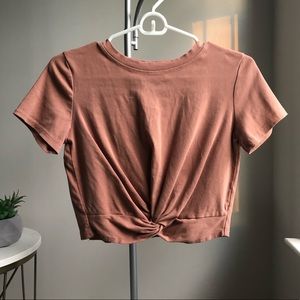 Twisted front crop top